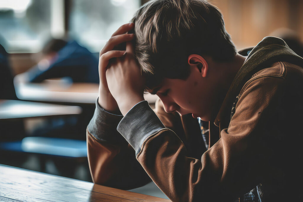 a teen looks sad to show mental health issues in teens