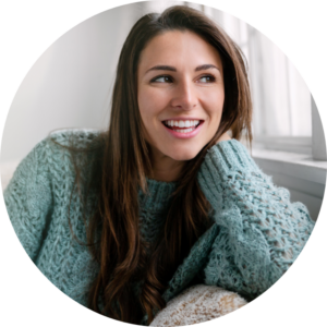 woman in blue sweater at honey lake clinic