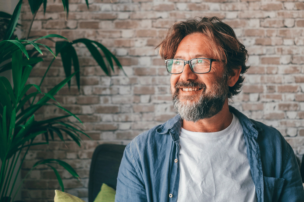 man smiles as he wonders if supplements can help with depression